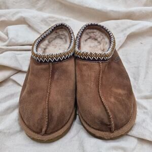 UGG Tasman Suede Leather Chestnut slip-on clog women's size 7